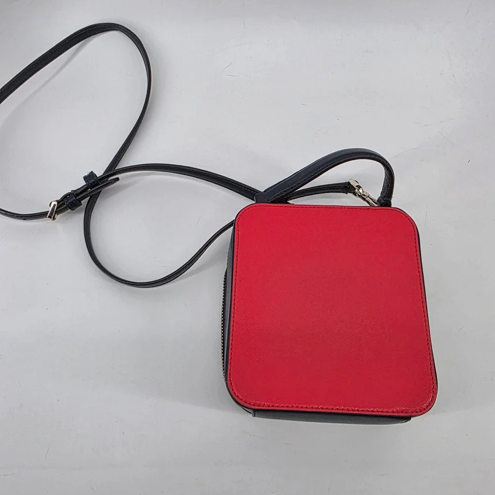 Kate Spade Colorblock Saffiano Leather Crossbody Bag Red White Blue